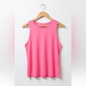 Athletic Works Butter Core Hot Pink High Neck Sleeveless Tank Top